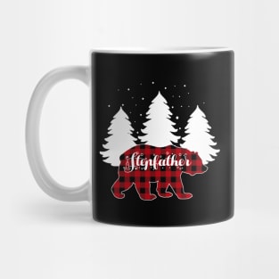 Stepfather Bear Buffalo Red Plaid Matching Family Christmas Mug